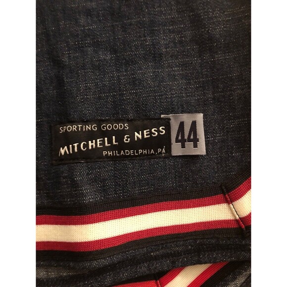 Mitchell And Ness Branded S/S Denim Warm Up Jacket $110 Men’s Large - Picture 3 of 4